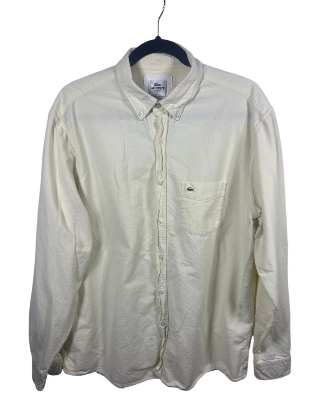 Lacoste Shirt Mens 44 Button Down Oxford Classic Fit Professional Set of 2